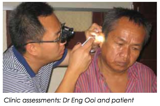 Clinic assessments - Dr Eng Ooi and patient