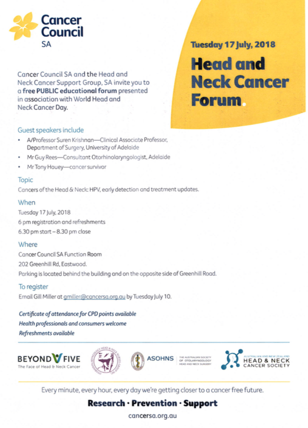World Head and Neck Cancer Forum